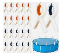 Set di 20 clip di grandi dimensioni per coperture per piscine, fermagli a molla per accessori per piscine, clip per bucato azionabili con un