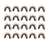 Set di 20 clip in ottone per stringhe, accessori per fiocchi ricurvi e composti, 0,5 cm, nero e rosso (nero)