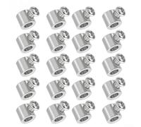 Set di 20 clip per funi metalliche in acciaio con viti, morsetti per cavi da 6 mm e 9 mm per sollevamento, sartiame e blocco sicuro dei cavi nella costruzione e (vite a croce F)