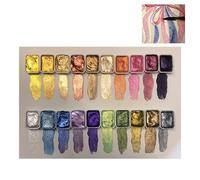 Set di 20 colori ad acquerello, 2026, nuovo set di colori ad acquerello glitterati che cambiano colore, kit di colori ad acqua perlescente in tinta unita per amanti dell'arte, viaggi, principianti