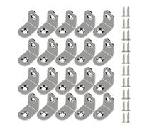 Set di 20 connettori in metallo per rinforzare mobili facili da usare, connettori ad angolo retto a 90 gradi, facili da installare, per staffe angolari per legno