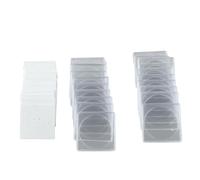 Set di 20 contenitori quadrati per monete - 20 custodie trasparenti in policarbonato ispessito con fodere in schiuma regolabili, adatte da 16 mm a 40 mm (4,8 x 4 (18/23/28/33/38 mm)