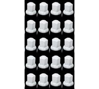 Set di 20 copri dadi ruota bianchi lunghi 33 mm copri in plastica per...