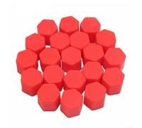 Set di 20 copridadi centrali in silicone da 21 mm, per protezione dei bulloni esagonali dell'auto e aspetto migliorato del cerchione (rosso)