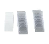 Set di 20 custodie per monete quadrate, con schiuma regolabile, per monete da 16 a 40 mm, organizer trasparente per collezionisti e appassionati (19/24/29/34/39 mm)