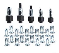 Set di 20 dadi a testa rivettata, morsetti di espansione in lega, kit per rivetti a petalo per lanterna di espansione a vite in metallo per auto, M6