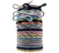 Set di 20 elastici colorati per capelli in stile bohémien, per coda di cavallo, per capelli spessi, non danneggiano i capelli, per donne e ragazze