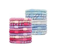 Set di 20 elastici per capelli Scrunchie flessibili e morbidi elastici per capelli, da donna, per ragazze, multicolore