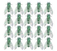 Set di 20 esche per pesca a mosca, in plastica morbida, perfette per attirare lucci e salmoni (S verde)