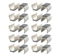 Set di 20 feltrini a forma di U per sedie a sbalzo, 25 mm, per sedie a sbalzo, protezione antigraffio e movimento silenzioso, coprigambe per mobili, nero/bianco (bianco)