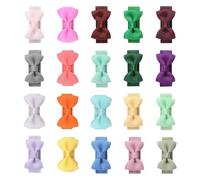Set di 20 fermagli per capelli con fiocco color caramella per bambine, design antiscivolo, ideali per capelli fini o sottili, uso quotidiano