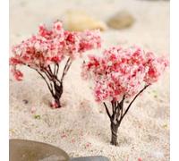 Set di 20 fiori in plastica per modelli di alberi di ciliegio per modellismo ferroviario layout paesaggio, migliorare il realismo della scena e la bellezza del paesaggio