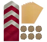 Set di 20 fogli di carta da lettere vintage con 6 buste, autoadesivi con sigillo di cera, carta vintage con linee per inviti, lettere d'amore, buste eleganti per scrivere