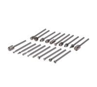 Set di 20 Frese Rotative in Metallo Duro per Legno | Argento, per Smussatura e Ingegneria di Modelli, Kit per Lavorazione e Utensili per Fai da Te