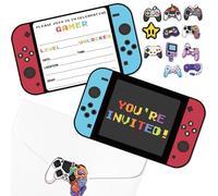 Set di 20 inviti per videogiochi, con buste, bomboniere per feste di compleanno, per ragazzi, feste di compleanno, decorazioni per feste, 17 x 11,9 cm