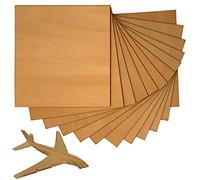 Set di 20 lastre di legno grezzo, tavola fai-da-te, 200 x 200 x 1,5 mm, fogli per modellismo, pirografica, laser legno da tagliare laser, incisione