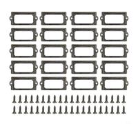 Set di 20 maniglie per cassetti in ottone anticato con viti per armadietti, scatole di gioielli, cassetti da farmacia, porta etichette (bronzo verde)