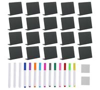 Set di 20 mini lavagne in plastica a forma di V, per scrivere i prezzi, per matrimoni, feste, cibo, cibo