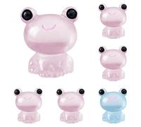 Set di 20 mini statuette luminose a forma di rana, in resina, per interni ed esterni, decorazione da giardino