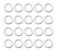 Set di 20 occhielli per tende, anellini per tende, occhielli in tessuto, anellini di sospensione per tende in plastica, perfetti per l'uso quotidiano, color argento