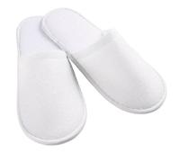 Set di 20 paia di pantofole per hotel, per ospiti, in spugna, da uomo e da donna, taglia unica, per matrimonio, colore bianco