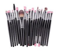 Set di 20 pennelli professionali per fondotinta, cipria, colore nero