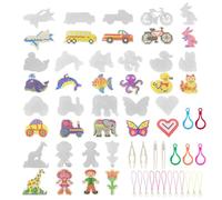 Set di 20 perline puzzle, puzzle perline, tavola di perle fuse, tavola di perle in plastica, a forma di animale, prodotti fai da te fatti a mano per bambini e ragazzi