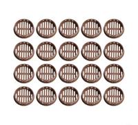 Set di 20 prese d'aria rotonde in rete ABS per l'uso in uffici, cucine e altri spazi che necessitano di ventilazione (marrone)