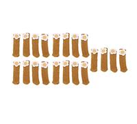 Set di 20 protezioni per gambe delle sedie, spesse, per piedi del tavolo, altamente elastiche, set di tappi per mobili per pavimenti in legno (fiore piccolo color cammello)