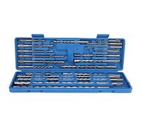 Set di 20 punte per martello perforatore SDS, scalpelli e utensili con cassetta degli attrezzi blu, di qualità professionale, ad alta resistenza, per la perforazione di mattoni e