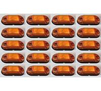 Set Di 20 Pz Luci Marker Laterali LED Ambra 24V Per Camion Rimorchio Autobus