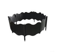 Set di 20 recinti in plastica per decorare il corridoio del giardino, per organizzare le aree di piantagione, picchetti (nero)