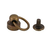 Set di 20 rivetti rotondi in ottone, per fai da te, in pelle, con fibbia ad anello, rivetti per pelle, viti per chiodi per borsa, decorazione di del telefono, 9 mm Bronze
