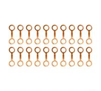 Set di 20 rondelle in rame per iniettori, kit di guarnizioni per tubi di ritorno comuni, 6 mm, 8 mm, 10 mm, 12 mm, per M6, per M12, distanziali non filettati color ottone per (12 mm)