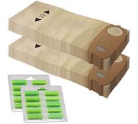 Set di 20 sacchetti per aspirapolvere + 20 bastoncini profumati adatti per Vorwerk Folletto VK 118 119 120 121 122 - FP 118-122, con carta speciale