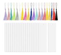 Set di 20 segnalibri in metallo con nappe colorate a doppia faccia accessori per il trasferimento di calore forniture da lettura da collezione