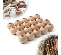 Set di 20 SFERE DI FAGIATO 3 cm con foro per DRED MAKRAMY Montessori e fai da te