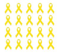 Set di 20 spille in lega da 4 cm x 2,5 cm, design compatto, spilla a forma di nastro, accessorio per volontariato, chiusura a farfalla, Misura unica, come descritto