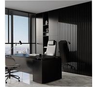 Set di 20 strisce acustiche per pareti | Larghezza strisce: 5 cm | Decorazione murale | Pannelli decorativi in legno (HDF) per home theater, studi podcast | Colore: [LAMELA-5 | Plastica nera lucida]