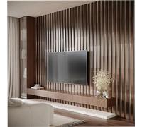 Set di 20 strisce acustiche per pareti | Larghezza strisce: 5 cm | Decorazione murale | Pannelli decorativi in legno (HDF) per home theater, studi podcast | Colore: [LOZA-5 | Noce]