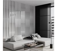 Set di 20 strisce acustiche per pareti | Larghezza strisce: 5 cm | Decorazione murale | Pannelli decorativi in legno (HDF) per home theater, studi podcast | Colore: [LOZA-5 | Plastica bianca lucida]