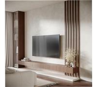 Set di 20 strisce acustiche per pareti | Larghezza strisce: 5 cm | Decorazione murale | Pannelli decorativi in legno (HDF) per home theater, studi podcast | Colore: [LAMELA-5 | Noce]