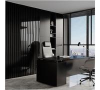 Set di 20 strisce acustiche per pareti | Larghezza strisce: 5 cm | Decorazione murale | Pannelli decorativi in legno (HDF) per home theater, studi podcast | Colore: [LOZA-5 | Plastica nera lucida]