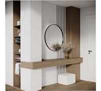 Set di 20 strisce acustiche per pareti | Larghezza strisce: 5 cm | Decorazione murale | Pannelli decorativi in legno (HDF) per home theater, studi podcast | Colore: [LAMELA-5 | Bianco]