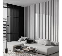 Set di 20 strisce acustiche per pareti | Larghezza strisce: 5 cm | Decorazione murale | Pannelli decorativi in legno (HDF) per home theater, studi podcast | Colore: [LAMELA-5 | Plastica bianca lucida]