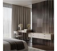 Set di 20 strisce acustiche per pareti | Larghezza strisce: 5 cm | Decorazione murale | Pannelli decorativi in legno (HDF) per home theater, studi podcast | Colore: [LOZA-5 | Wengé]