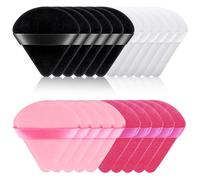 Set di 20 Tricuspide Spugnette Trucco, Powder Puff, Spugnette Cosmetiche, Applicatori per Il Viso, Tamponi per Cipria, Adatto per Cipria, Fondotinta, Spugnette Trucco per uso umido e asciutto