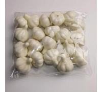 Set di 20 verdure artificiali con peperoncino rosso, patate, carote, zucche, aglio, arachidi, per cucina, casa, mercato, feste, decorazione per l'educazione prescolare (aglio)