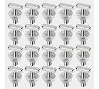 Set di 20 viti a testa martello, viti a T con dadi di bloccaggio M8 x 20 mm, in acciaio inox A2-70, dadi flangiati M8, viti per guide di montaggio fotovoltaico