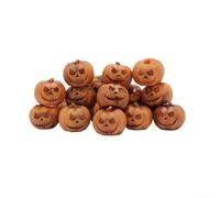 Set di 20 zucche artificiali in resina per Halloween, accessori fai da te per casa delle bambole e piccole decorazioni autunnali per il raccolto (vestito di zucca piccolo)